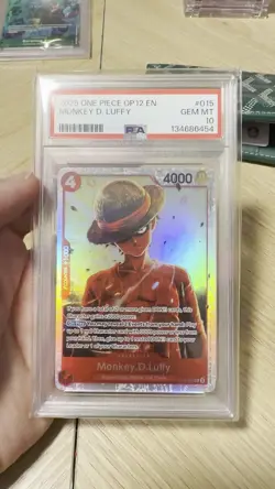 One Piece Op12 Monkey D Luffy English Graded PSA 10 - Image 2