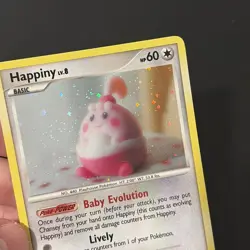 Pokemon TCG Happiny 14/17 POP Series 8 Holo English 2008 Yuka Morii *Swirl* MP - Image 1