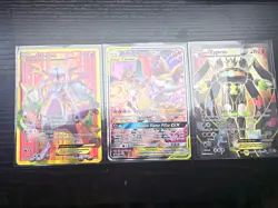 Pokemon TCG 3-Card Lot Mewtwo-EX Charizard & Braixen-GX Zygarde-EX Holo Promo - Image 1