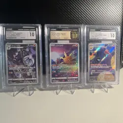 CGC 10 Japanese Pokemon TCG 3-Card Lot: Chandelure/Solrock/Orbeetle - Image 1
