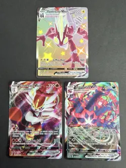 Pokemon TCG VMAX Card Lot Of 3 - Cinderace, Eternatus Promo & Toxtricity - Image 1