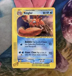 Pokemon TCG Kingler 15/165 Expedition Base Set Reverse Holo Rare 80 HP 2002 - Image 1