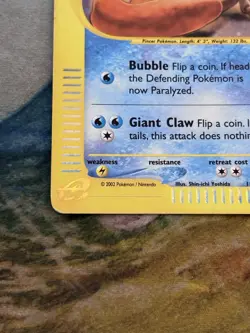 Pokemon TCG Kingler 15/165 Expedition Base Set Reverse Holo Rare 80 HP 2002 - Image 3