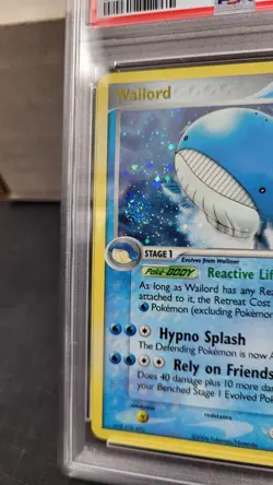 2006 WAILORD REVERSE HOLO FOIL SWIRL EX LEGEND MAKER POKEMON TCG PSA 7 #14/92 - Image 5