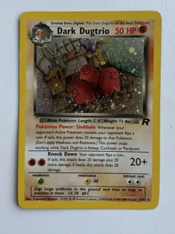 Pokemon Dark Dugtrio 6/82 Holo Team Rocket Unlimited WOTC Vintage LP - Image 1