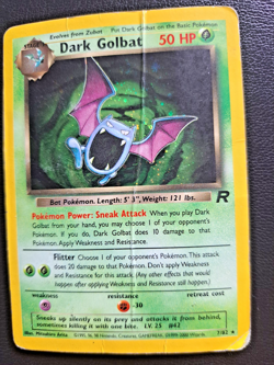 Pokemon TCG Dark Golbat 7/82 Rare Holo Unlimited Team Rocket HP - Image 1