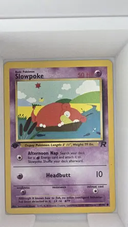 Slowpoke 67/82 Common Team Rocket Pokemon 1st Edition - M/NM - Image 1