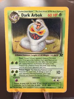 Dark Arbok 2/82 Holo Rare Team Rocket WOTC Vintage Pokemon Card HP - Image 1