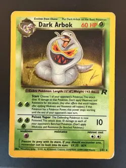 Dark Arbok 2/82 Holo Rare Team Rocket WOTC Vintage Pokemon Card HP - Image 3