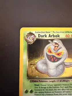 Dark Arbok 2/82 Holo Rare Team Rocket WOTC Vintage Pokemon Card HP - Image 4