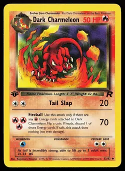Dark Charmeleon 32/82 1st Edition Uncommon Team Rocket Pokemon Card - Image 1