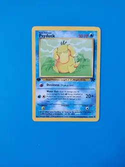 2000 Pokemon Team Rocket 1st Edition Psyduck 65/82 Common WOTC LP Vintage - Image 2