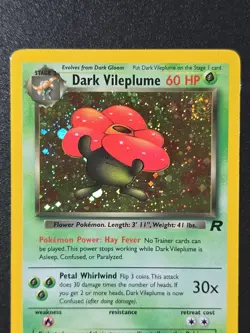 Pokemon TCG Dark Vileplume 13/82 Team Rocket Holo Rare Swirl Unlimited English - Image 3