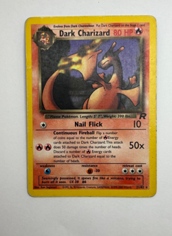 Pokemon TCG Dark Charizard 21/82 Team Rocket Rare Unlimited Regular EN 1995 - Image 2