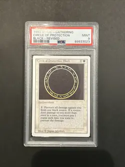 1994 Magic The Gathering CIRCLE OF PROTECTION BLACK REVISED PSA 9 - Image 1