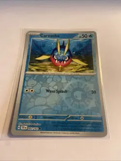 Pokemon TCG Temporal Forces Reverse Holo Card Carvanha 042/162 - Image 1