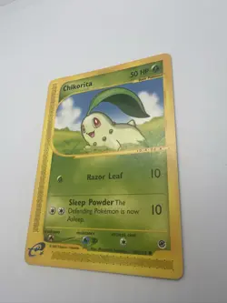 Chikorita 100/165 Expedition Base Set Pokemon Card 2002 E-Reader - Image 2