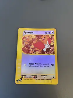Spearow 130/165 Reverse Holo Pokemon Card - Expedition - E Reader - Image 1