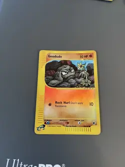 Geodude 130/165 Reverse Holo Pokemon Card - Expedition - E Reader - Image 1