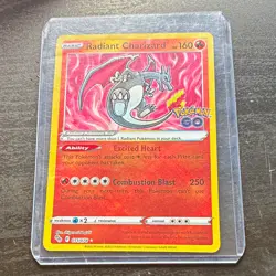 Radiant Charizard 011/078 Pokemon GO Radiant Rare Holo English 2022 HP 160 - Image 1