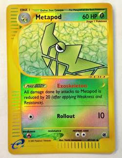 Metapod - 87/165 - Pokemon Expedition Reverse Holo Rare Card LP - Image 1