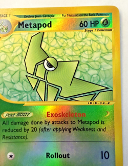 Metapod - 87/165 - Pokemon Expedition Reverse Holo Rare Card LP - Image 4