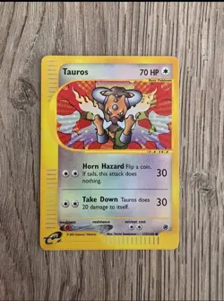 Pokemon TCG Tauros Expedition Card 133/165 Reverse Holo NM - Image 1