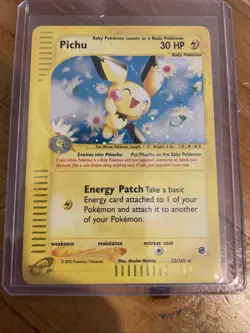 Pokemon TCG Expedition Base Set Pichu Holo Card 22/165 - Image 3