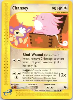 Pokemon - 72/165 Chansey - Expedition Base Set - Uncommon Near Mint - Image 1