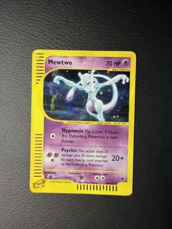 Pokemon Card Mewtwo 20/165 Holo Rare Expedition Base Set Played - Image 1