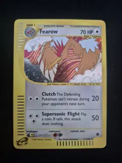 Pokemon TCG Fearow 11/165 Expedition Base Set Holo Rare 70 HP English 2002 - Image 1
