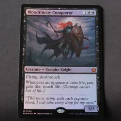 Bloodthirsty Conqueror FOIL MTG Foundations Mythic 58 NM - Image 1
