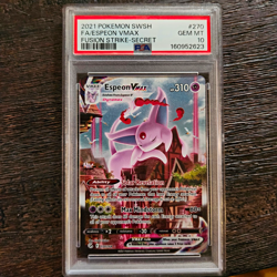 Pokemon Espeon VMAX 270/264 Fusion Strike Secret Rare Alt Art PSA 10 2021 - Image 1