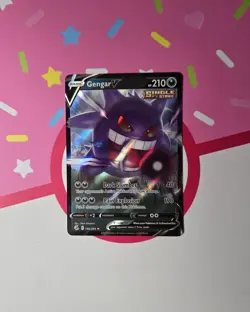 Pokemon Gengar v TCG Swsh08: Fusion Strike Holo Ultra Rare 156/264 - Image 1