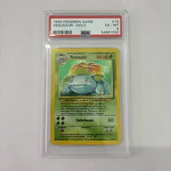 1999 Pokemon Game 15/102 VENUSAUR Holo PSA 6 EX-MT - Image 1