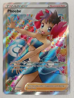 Pokemon Phoebe Full Art Trading Card SWSH Battle Styles Holo 161/163 TCG TC1 - Image 1