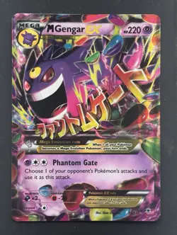 Pokemon TCG M Gengar EX 35/119 XY-Phantom Forces Mega EX Full Art Holo UR - Image 1