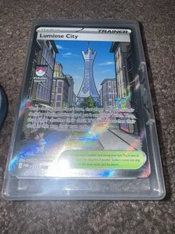 Lumiose City 111/088 Pokemon TCG Me03 Perfect Order Full Art Holo Trainer - Image 2