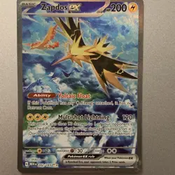 Pokemon Company Zapdos ex 202/165 SV 151 Ultra Rare Holo Full Art Eng 2023 - Image 1