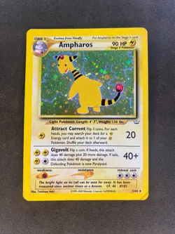 Ampharos 1/64 - Holo Rare - Neo Revelation Set - Vintage Pokemon TCG Card - Image 1
