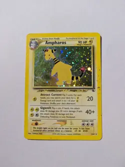 Pokemon TCG Ampharos 1/64 Neo Revelation Holo Rare 90 HP English 2000 - Image 1