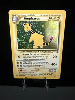 Nintendo Pokemon TCG Neo Revelation Ampharos 1/64 Holo Rare 2000 EN Unlimited - Image 1