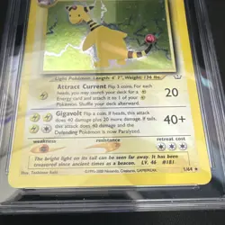 Pokemon TCG- Ampharos 1/64 Holo Rare Holo Neo Revelation ENG 2001 CGC 8 - Image 2