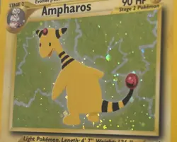 Pokemon Neo Revelation Set Ampharos 1/64 (English, Unlimited) Holo Rare Vintage - Image 2
