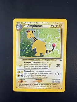 Pokemon TCG Ampharos Neo Revelation Holo Card 1/64 - Image 1