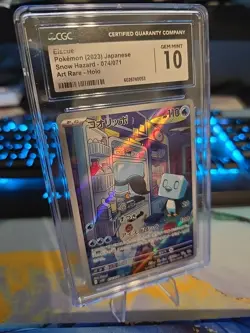🔥2023 Pokemon Eiscue Snow Hazard SV2P JP Art Rare #074/071 CGC 10 GEM MINT 🔥 - Image 2