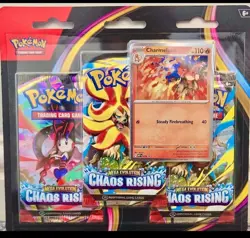 Pokemon Mega Evolution Chaos Rising ETB And 3 Pack Blister BUNDLE! - Image 5
