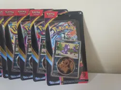 9x Pokemon Chaos Rising Booster Blister Bundle Sealed TCG Promo Coin Lot - Image 2