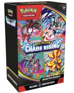 Pokemon TCG Mega Evolution: Chaos Rising Booster Bundle (6 packs) New Confirmed✅ - Image 1