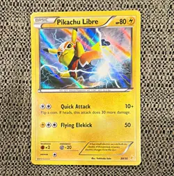 Pokemon TCG Pikachu Libre 30/30 XY Trainer Kit EN Holo Common Basic 80 HP - Image 1
